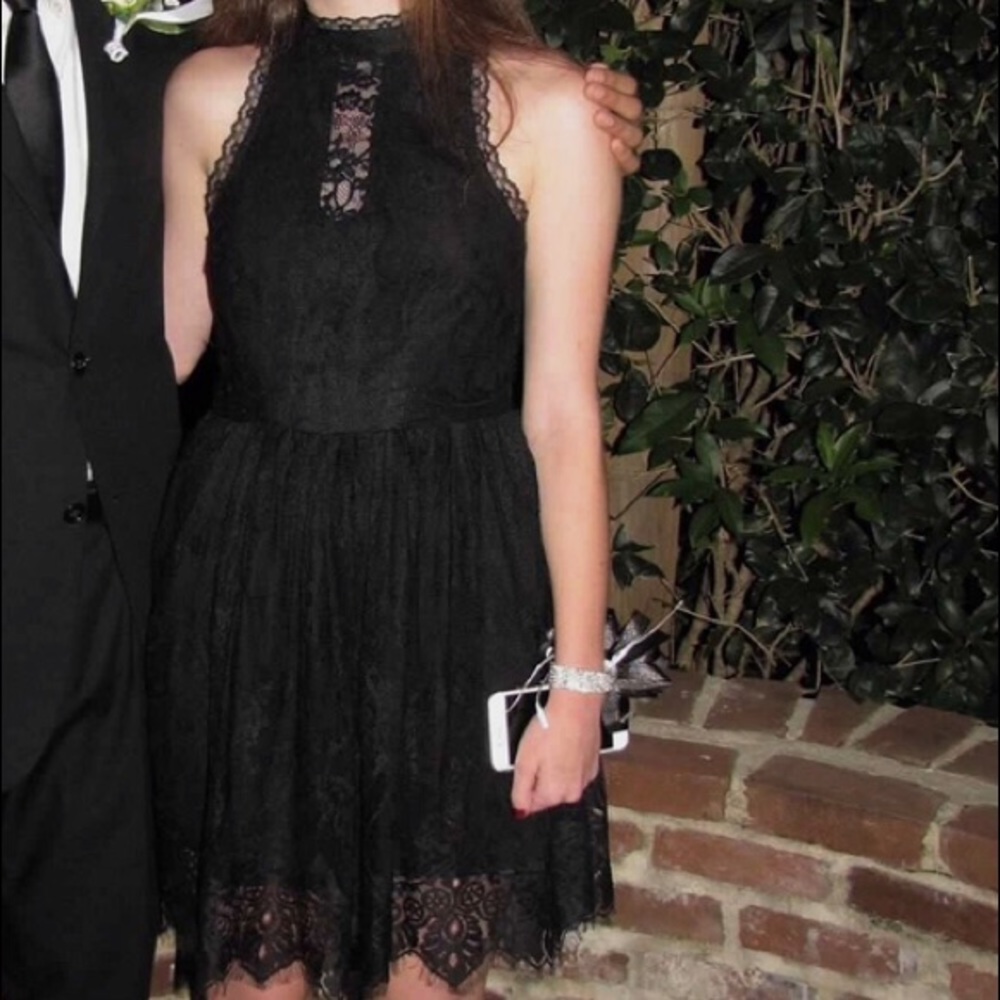 Black lace dress